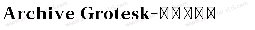 Archive Grotesk字体转换